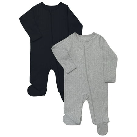 Wonder Nation Organic Cotton Baby Unisex Zip Front Footed Sleep N Play Pajamas Now $6.58
