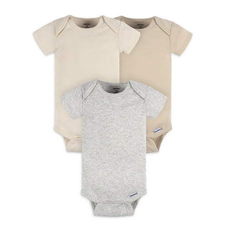 Gerber Baby Boy or Girl Unisex Short Sleeve Bodysuits, 3-Pack, Months Now $7.48