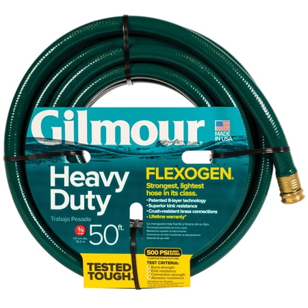 Gilmour Flexogen 50ft Heavy Duty Garden Hose, 3/4" All-Weather Water Hose Now $39.60