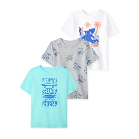 Garanimals Newborn, Baby & Toddler Boy Cotton Short-Sleeve Graphic T-Shirts, 3-Pack Now $7.69