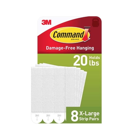 Command Heavy Duty Picture Hangers, Hold 20 lbs, White, Damage-Free Hanging, 8 Pairs
