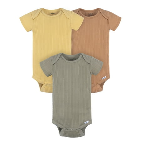 Gerber Baby Neutral Short Sleeve Onesies, 3-Pack, Months Now $4.49