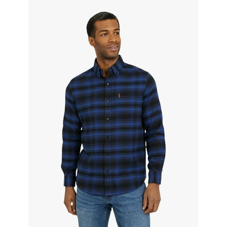 Chaps Men's and Big Men's Comfort Stretch Flannel Shirt