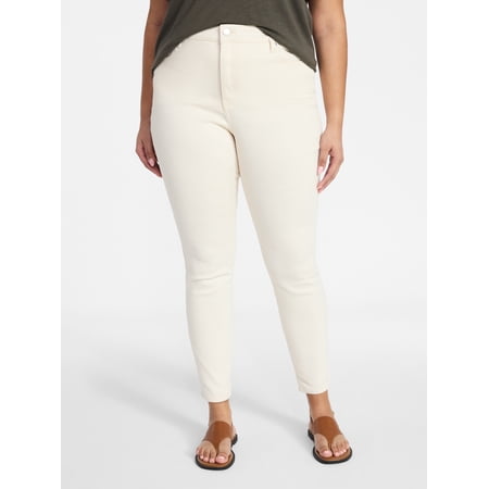 Terra & Sky Women's Plus High Rise Skinny Jeans Now $10.94