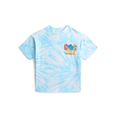 Sonic the Hedgehog Boys Faux Wash Graphic Tee with Short Sleeves