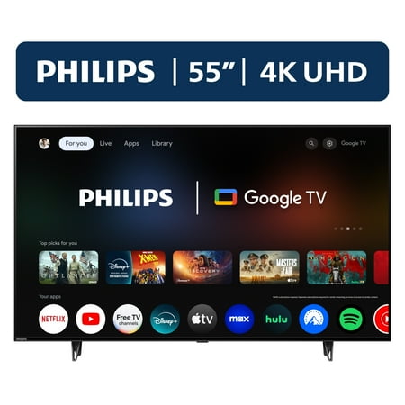 Philips 55" Class 4K Ultra HD Google Smart LED TV Now $198.00