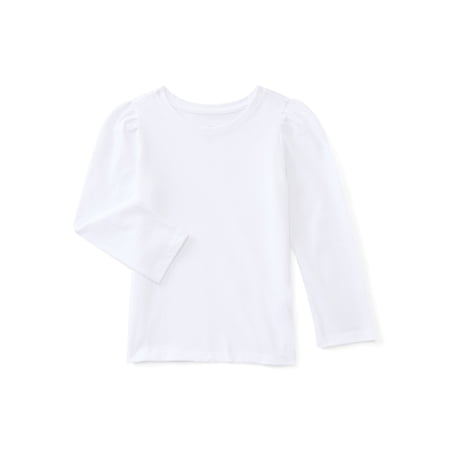 Wonder Nation Toddler Girls Tee with Long Sleeves