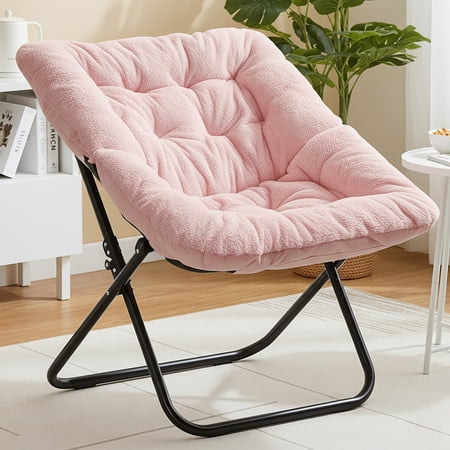 EDX Comfy Chair for Adults, Soft Faux Fur Folding Lounge for Bedroom Living Room Now $39.99