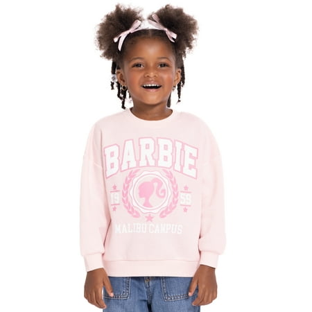 Barbie Toddler Girls Graphic Crewneck Sweatshirt with Long Sleeves Now $4.90