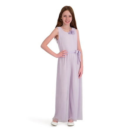 Kensie Girl Sleeveless Pleated Lurex Mesh Jumpsuit Now $5.39