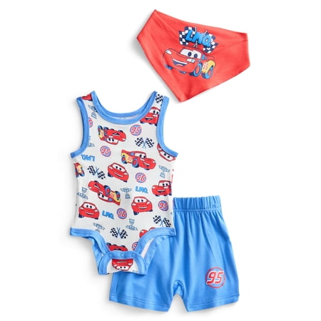 Cars Baby Boys Cozy and Comfortable Viscose Patriotic Americana Bodysuit and Shorts Now $7.79