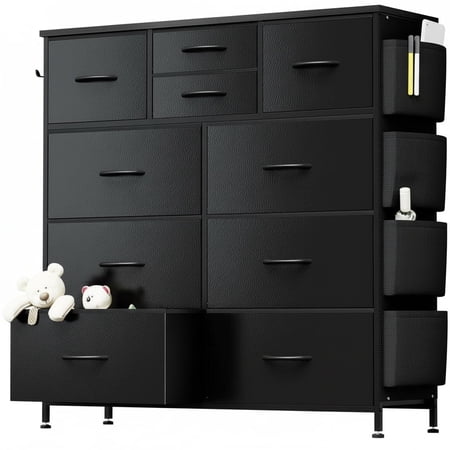 CONCETTA Dresser Storage with 10 Drawers,Storage Organizer for Closet, Wood Top Now $68.99