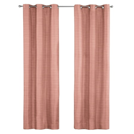 Mainstays Blackout Textured Slub Grommet Single Indoor Curtain Panel, Terracotta Now $7.00