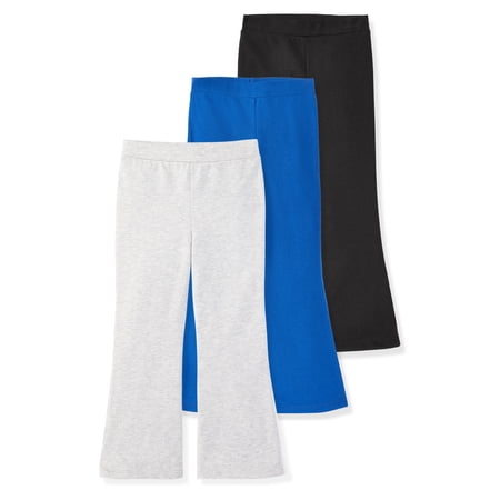 Garanimals Newborn, Baby & Toddler Girl Cotton Pull-On Flare Leggings, 3-Pack