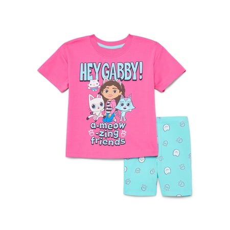 Gabby's Dollhouse Toddler Girls Graphic Tee and Biker Shorts Set, 2-Piece Now $7.00
