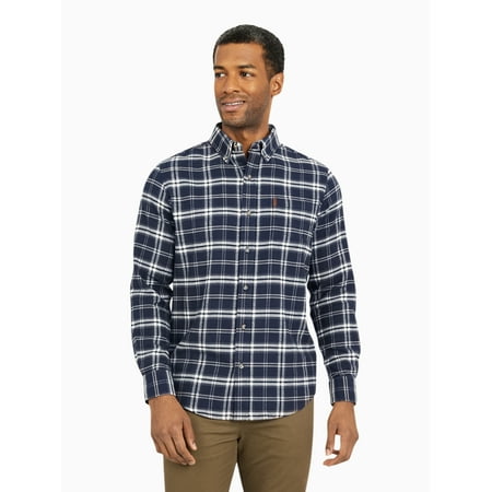 Chaps Men's and Big Men's Comfort Stretch Flannel Shirt