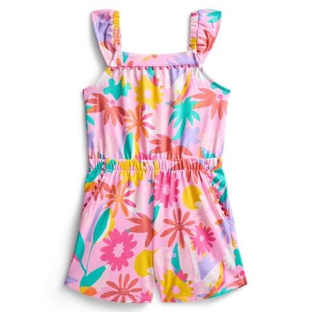 Wonder Nation Toddler Girls Ruffle-Strap Romper Now $9.98