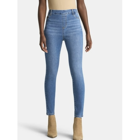 Time and Tru Women's High Rise Skinny Leg Denim Jegging, 28.5" Inseam Now $4.49