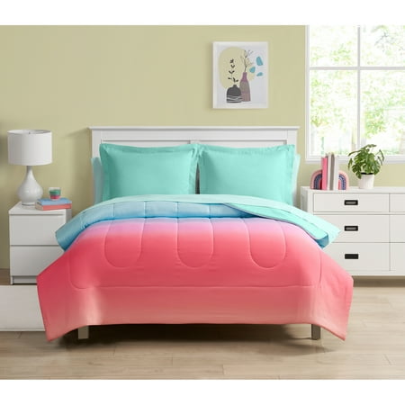 Your Zone 7 Piece Rainbow Ombre Polyester Bedding Set for Girls, Full Now $17.00