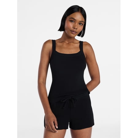 No Boundaries Rib Tank Top and Shorts Sleep Set, 2-Piece, Women's XXS-3X Now $9.17