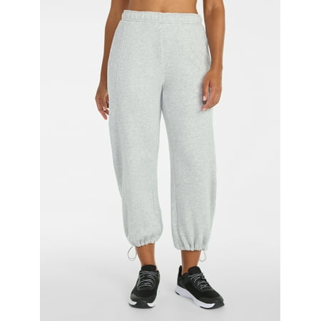 Athletic Works Women's and Women's Plus Fleece Barrel Leg Pants Now $7.24