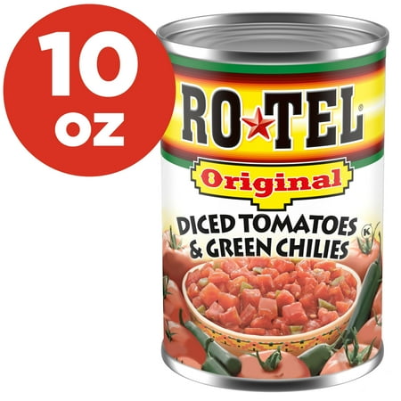 ROTEL Original Diced Tomatoes and Green Chilies, 10 oz Now $1.24