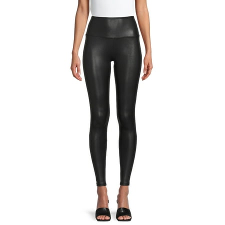 Time and Tru Women's Faux Leather Leggings, Full Length Now $3.74
