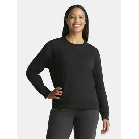 Athletic Works Women's Fleece Sweatshirt with Long Sleeves Now $5.29 at Walmart