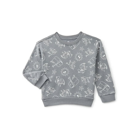 Wonder Nation Toddler Boys' Fleece Sweatshirt with Long Sleeves