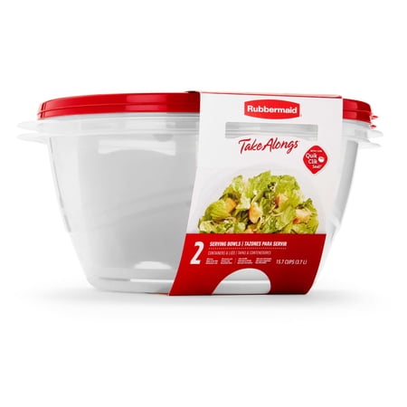 Rubbermaid TakeAlongs Serving Bowl Food Storage Containers, 15.7 Cup, 2 Count Now $5.39