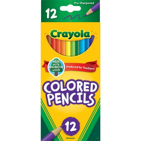 Crayola Colored Pencil Set, 12 Ct, Back to School Supplies for Kids, Classroom Now $0.98