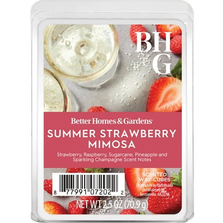 Summer Strawberry Mimosa Scented Wax Melts, Better Homes & Gardens, 2.5 oz
