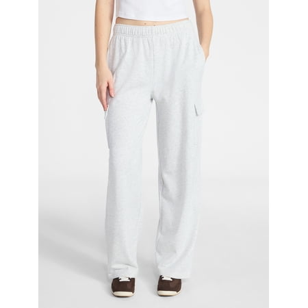 No Boundaries French Terry Cargo Pants, 30" Inseam, Women's XXS-XXL Now $5.03