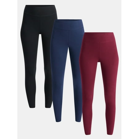 Time and Tru Women's High Rise Leggings, 27'' Inseam, 3-Pack Now $8.60