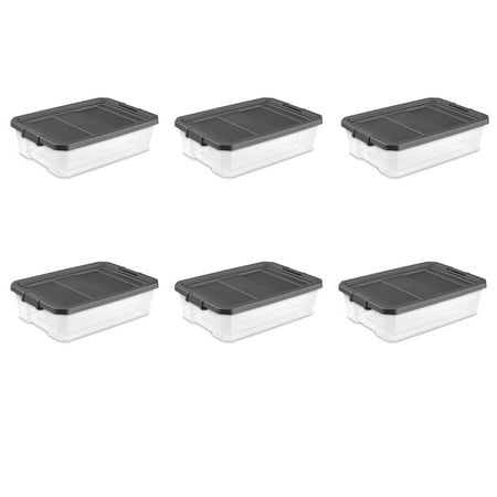 Sterilite Stackable Storage Bin, 40 Quart Durable Clear Plastic Underbed Storage Now $59.28