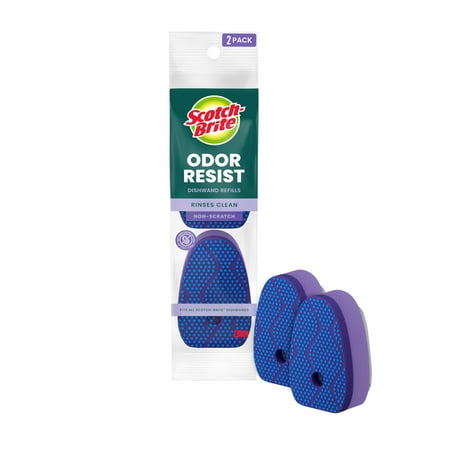 Scotch-Brite Odor Resist Dishwand Refills, Non-Scratch, Rinses Clean, 2 Pack Now $3.38