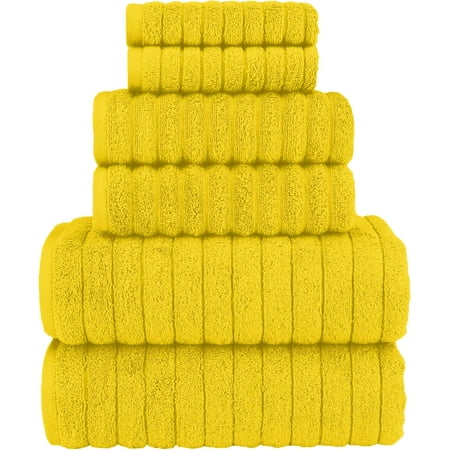 Elegant Comfort 100% Turkish Cotton Corduroy Ribbed Luxury Bath Towels 6-Piece Set Now $31.03