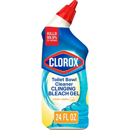 Clorox Toilet Bowl Cleaner Clinging Bleach Gel, Crisp Lemon, 24 fl oz Now $2.28