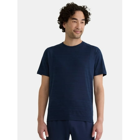 Athletic Works Men's and Big Men's Jacquard Short Sleeve Workout Shirt Now $5.13