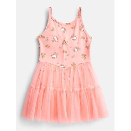 Hello Kitty Girls Sleeveless Allover Print Tulle Romper Now $7.49