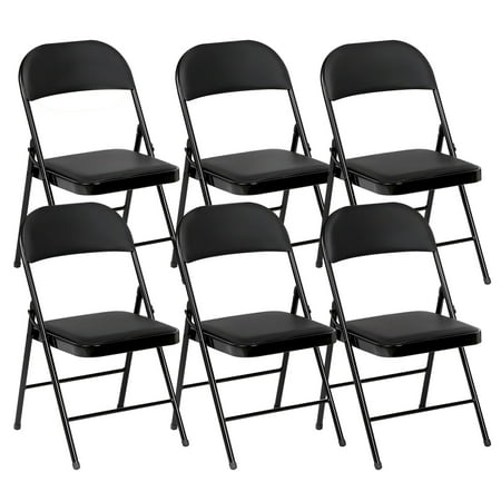 SUGIFT 6 Pack Padded Folding Chairs Set for Home and Office, Indoor Now $108.00 at Walmart