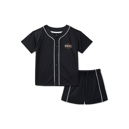 Wonder Nation Boys Jersey Top and Shorts Pajama Set, 2-Piece Now $10.00