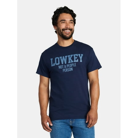Humor Men's and Big Men's Lowkey Not a People Person Graphic Tee