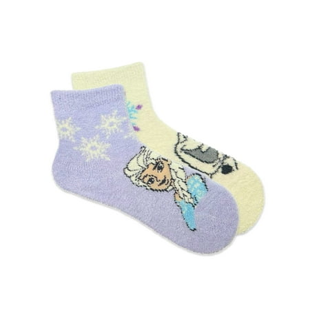 Disney Frozen Girls Cozy Socks, 2-Pack, Sizes S/M-M/L Now $2.50