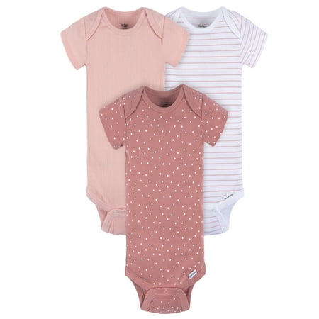 Gerber Baby Neutral Short Sleeve Onesies, 3-Pack, Months Now $4.11