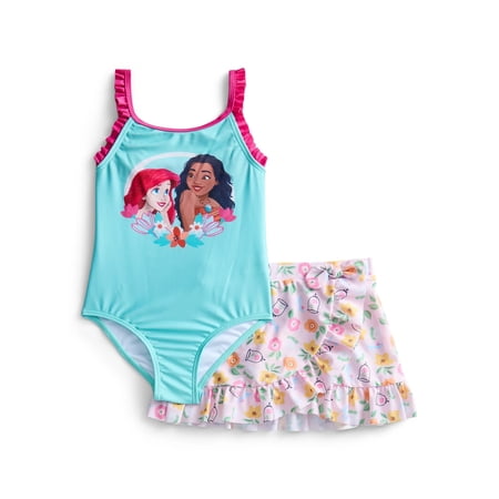 Character Girls Swimsuit with Skirt Set, Princess Now $9.99