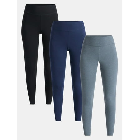 Time and Tru Women's High Rise Leggings, 27'' Inseam, 3-Pack Now $7.70