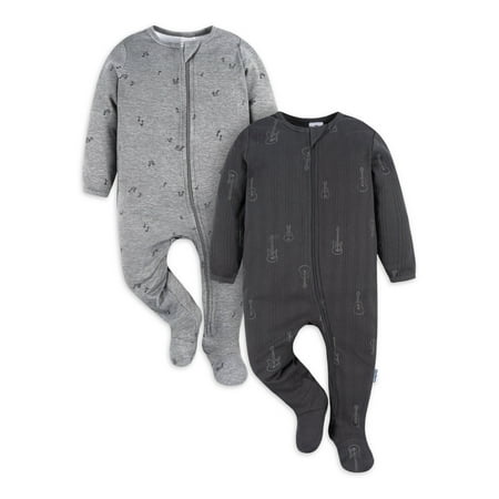Gerber Baby Boy Sleep ´N Play Footed Cotton Pajamas, 2-Pack, /6 Months Now $8.98