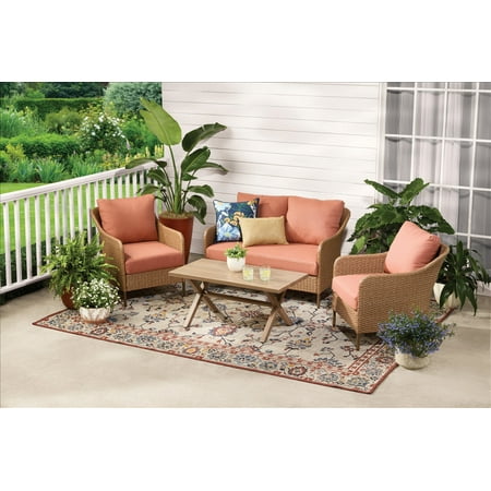 Mainstays Chelsea Outdoor Patio Steel 4-Pieces Deeping Seating Set with Terra Cotta Now $497.00