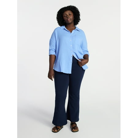 Terra & Sky Women's Plus Size Flare Leggings